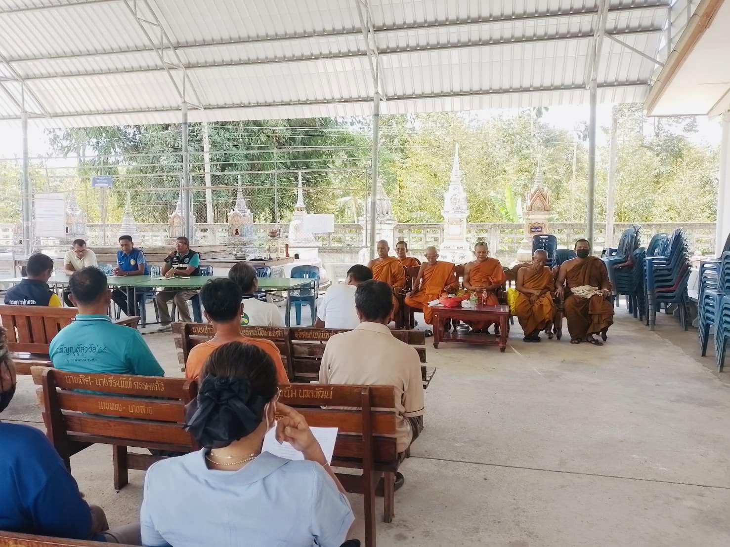 ประชุมปรึกษาหารือการจัดงานบุญและงานประเพณีต่างๆภายในวัดเขานางเภา